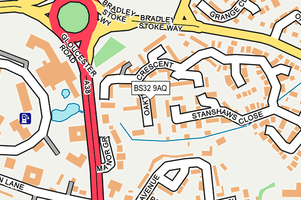 BS32 9AQ map - OS OpenMap – Local (Ordnance Survey)