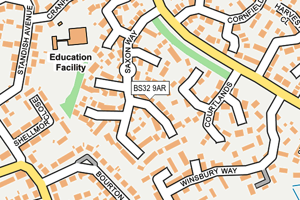 BS32 9AR map - OS OpenMap – Local (Ordnance Survey)
