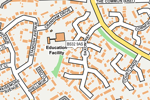 BS32 9AS map - OS OpenMap – Local (Ordnance Survey)
