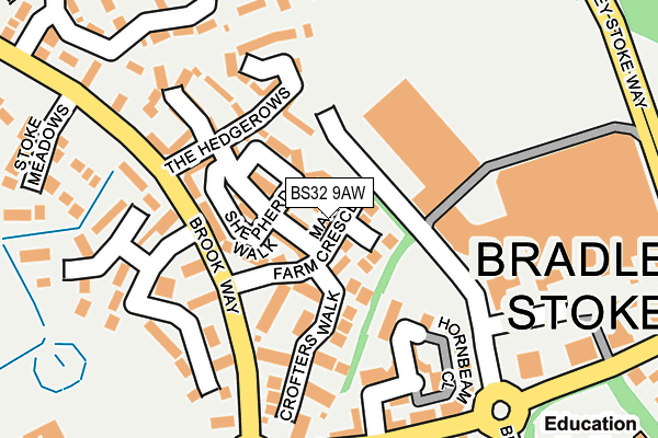 BS32 9AW map - OS OpenMap – Local (Ordnance Survey)