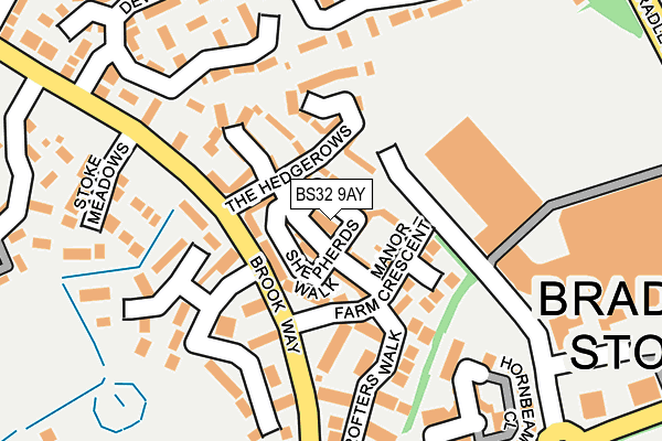 BS32 9AY map - OS OpenMap – Local (Ordnance Survey)