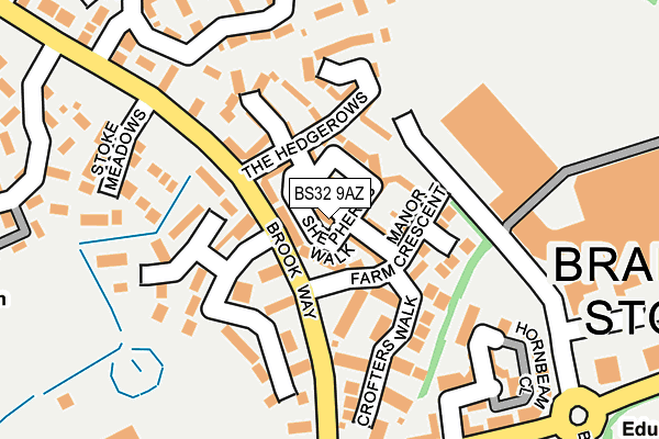 BS32 9AZ map - OS OpenMap – Local (Ordnance Survey)
