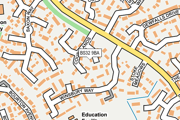 BS32 9BA map - OS OpenMap – Local (Ordnance Survey)
