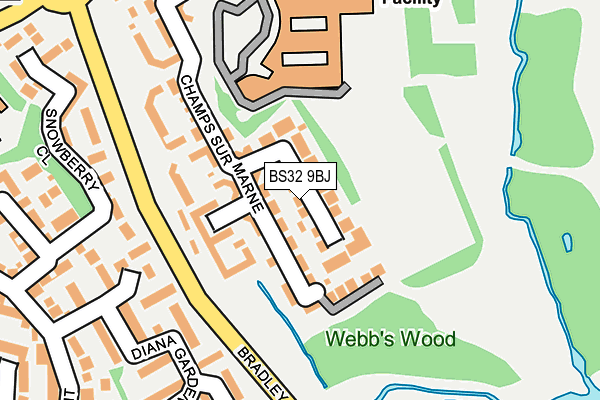 BS32 9BJ map - OS OpenMap – Local (Ordnance Survey)