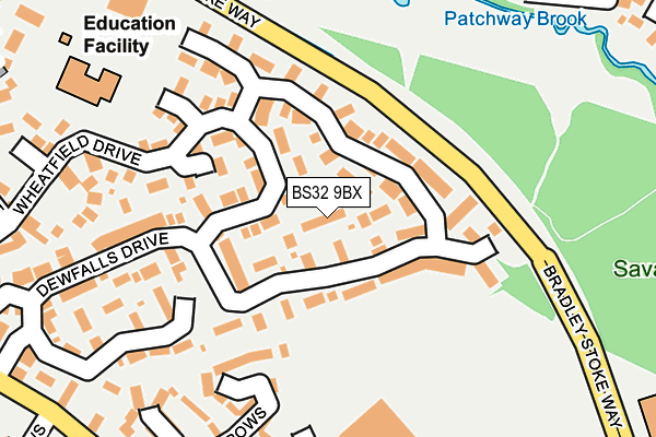 BS32 9BX map - OS OpenMap – Local (Ordnance Survey)