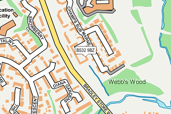 BS32 9BZ map - OS OpenMap – Local (Ordnance Survey)