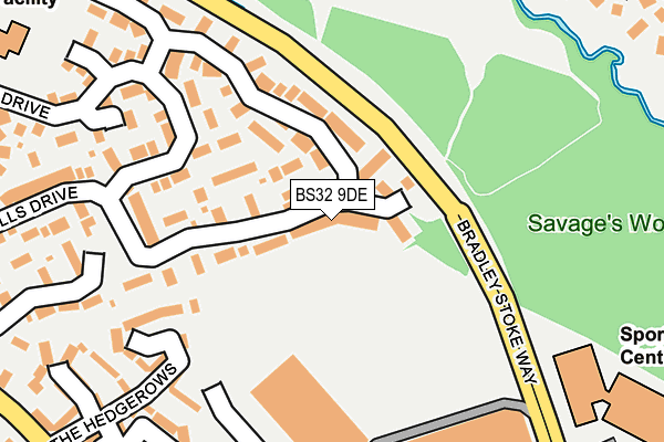 BS32 9DE map - OS OpenMap – Local (Ordnance Survey)