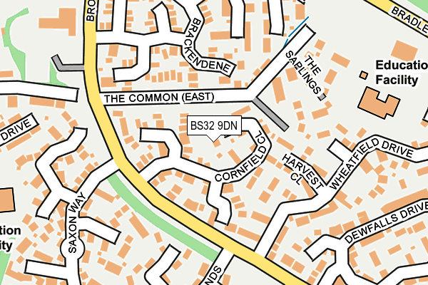 BS32 9DN map - OS OpenMap – Local (Ordnance Survey)