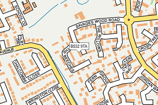 BS32 9TA map - OS OpenMap – Local (Ordnance Survey)