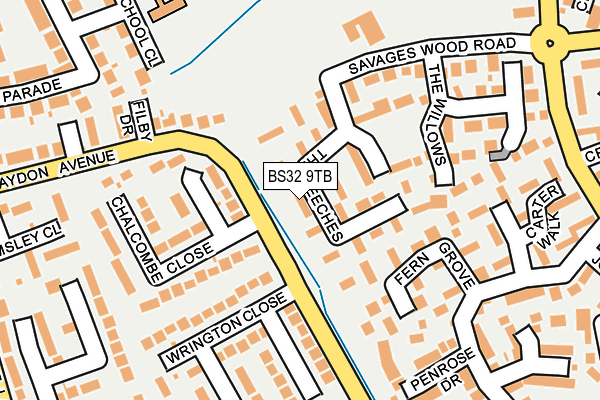 BS32 9TB map - OS OpenMap – Local (Ordnance Survey)