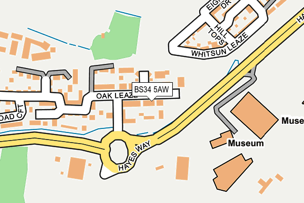 BS34 5AW map - OS OpenMap – Local (Ordnance Survey)