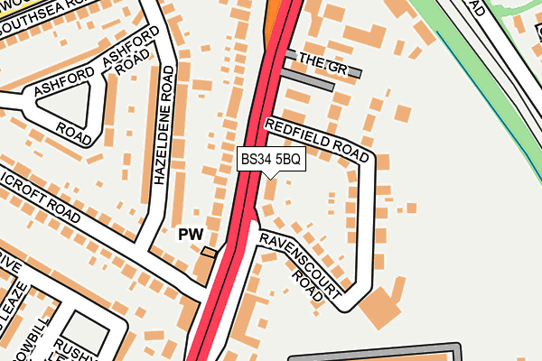 BS34 5BQ map - OS OpenMap – Local (Ordnance Survey)