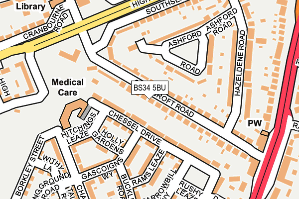 BS34 5BU map - OS OpenMap – Local (Ordnance Survey)