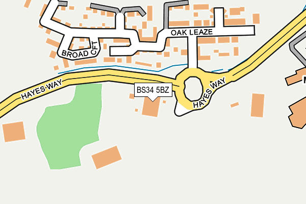 BS34 5BZ map - OS OpenMap – Local (Ordnance Survey)