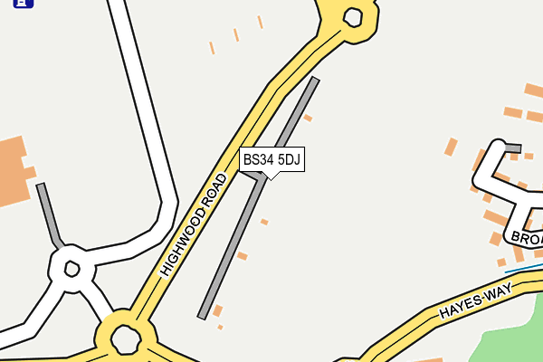 BS34 5DJ map - OS OpenMap – Local (Ordnance Survey)