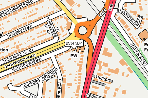 BS34 5DP map - OS OpenMap – Local (Ordnance Survey)