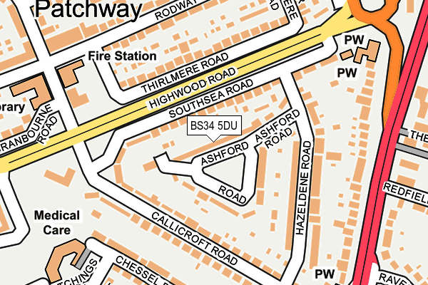 Map of AHINEY ENTERPRISE LTD at local scale