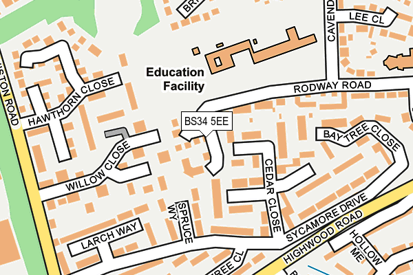 BS34 5EE map - OS OpenMap – Local (Ordnance Survey)