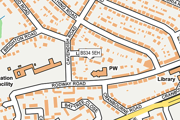 BS34 5EH map - OS OpenMap – Local (Ordnance Survey)