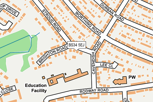 BS34 5EJ map - OS OpenMap – Local (Ordnance Survey)