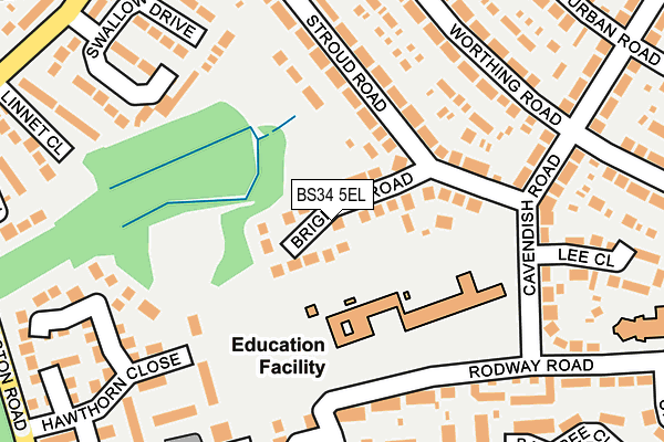 BS34 5EL map - OS OpenMap – Local (Ordnance Survey)