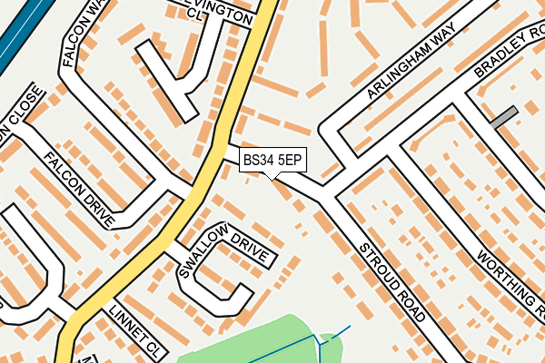 BS34 5EP map - OS OpenMap – Local (Ordnance Survey)