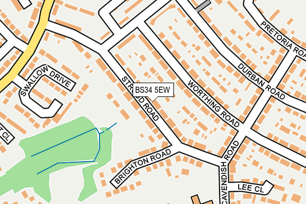 BS34 5EW map - OS OpenMap – Local (Ordnance Survey)