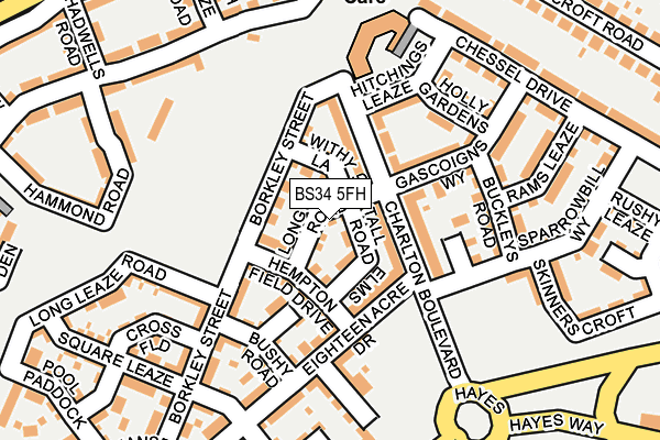 BS34 5FH map - OS OpenMap – Local (Ordnance Survey)