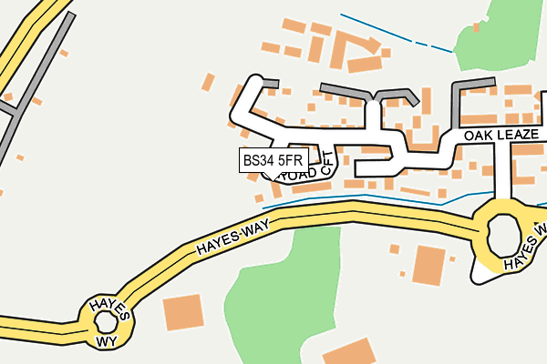 BS34 5FR map - OS OpenMap – Local (Ordnance Survey)