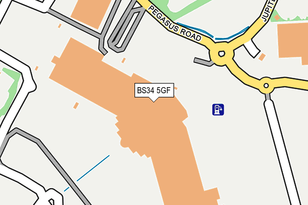BS34 5GF map - OS OpenMap – Local (Ordnance Survey)