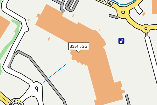 BS34 5GG map - OS OpenMap – Local (Ordnance Survey)