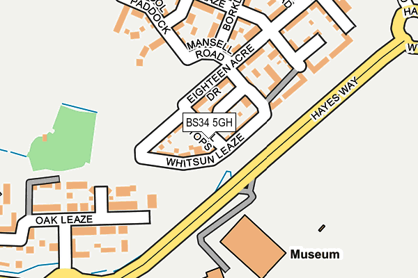 BS34 5GH map - OS OpenMap – Local (Ordnance Survey)