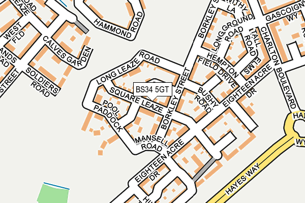 BS34 5GT map - OS OpenMap – Local (Ordnance Survey)