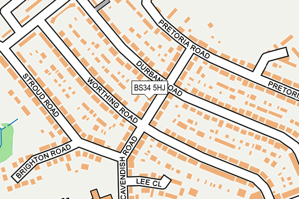 BS34 5HJ map - OS OpenMap – Local (Ordnance Survey)