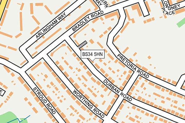 BS34 5HN map - OS OpenMap – Local (Ordnance Survey)