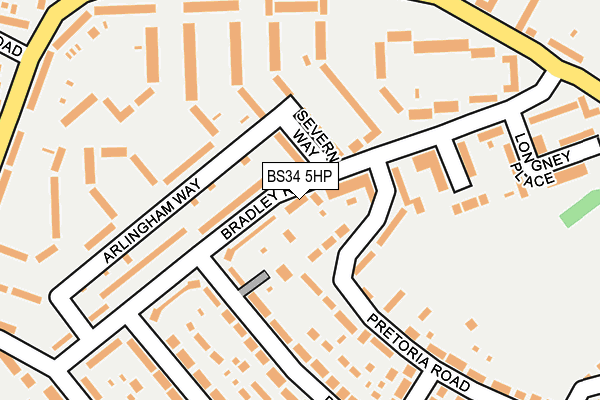 BS34 5HP map - OS OpenMap – Local (Ordnance Survey)