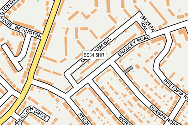 BS34 5HR map - OS OpenMap – Local (Ordnance Survey)