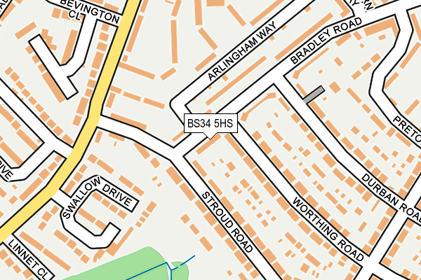 BS34 5HS map - OS OpenMap – Local (Ordnance Survey)