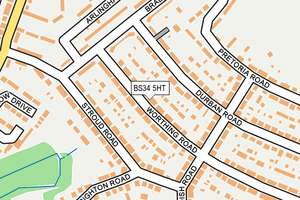 BS34 5HT map - OS OpenMap – Local (Ordnance Survey)