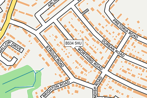 BS34 5HU map - OS OpenMap – Local (Ordnance Survey)