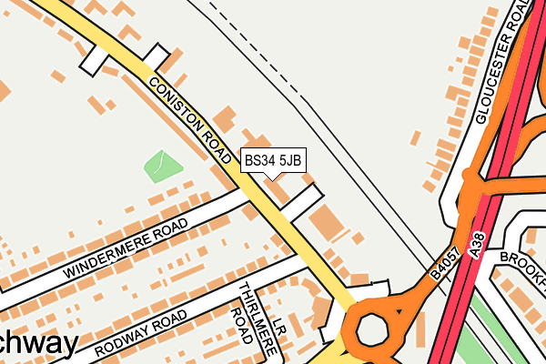 BS34 5JB map - OS OpenMap – Local (Ordnance Survey)