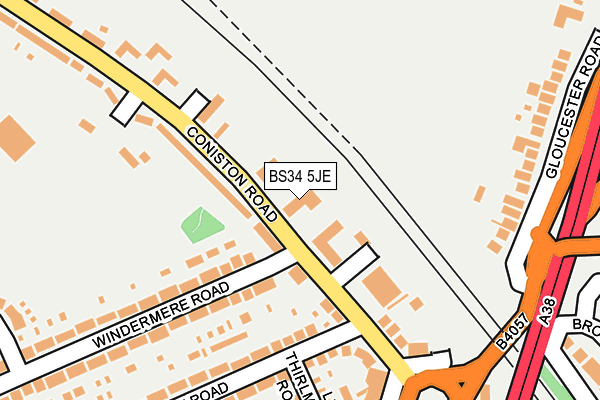 BS34 5JE map - OS OpenMap – Local (Ordnance Survey)
