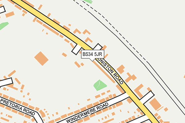 BS34 5JR map - OS OpenMap – Local (Ordnance Survey)