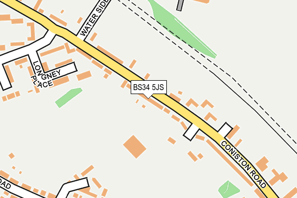 BS34 5JS map - OS OpenMap – Local (Ordnance Survey)