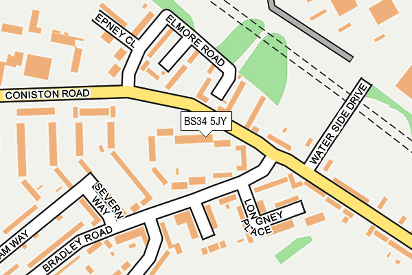 BS34 5JY map - OS OpenMap – Local (Ordnance Survey)