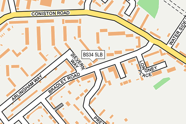BS34 5LB map - OS OpenMap – Local (Ordnance Survey)