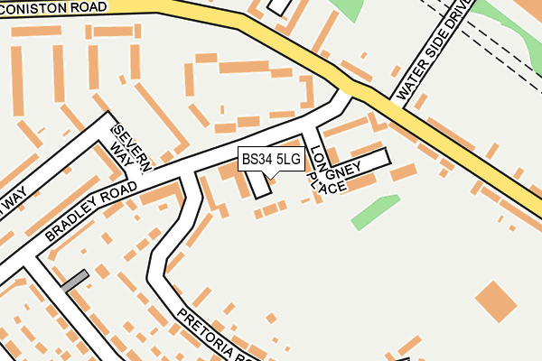BS34 5LG map - OS OpenMap – Local (Ordnance Survey)