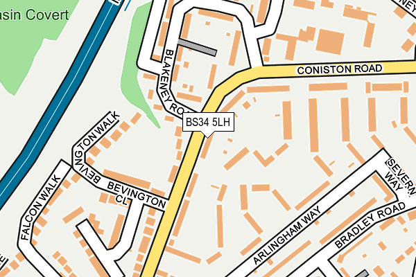 BS34 5LH map - OS OpenMap – Local (Ordnance Survey)