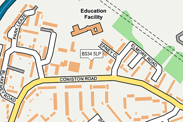 BS34 5LP map - OS OpenMap – Local (Ordnance Survey)