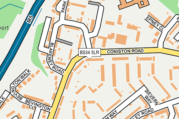 BS34 5LR map - OS OpenMap – Local (Ordnance Survey)